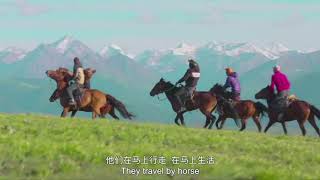 草原上的马上叼羊“Horseback scrambling for sheep” on the grassland