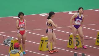 女子100m_準決勝3組_第71回札幌支部高校陸上20180523