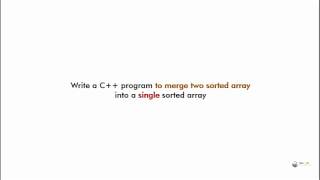 C++ program merge two sorted arrays into a third array
