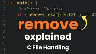 C Program to Delete a File Using remove() Function | File Handling Tutorial
