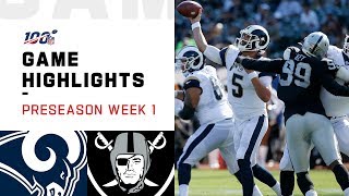Rams vs. Raiders Preseason Week 1 Highlights | NFL 2019