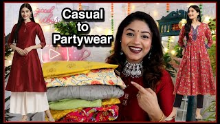 Embroidered Anarkali, kurti Party to Casualwear / Amazon Haul / Rangita Shopping Review | Vaishali