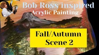 How to paint an Fall/Autumn Scene Acrylic Painting #2