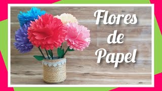 como hacer flores de papel faciles