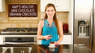 Healthy Mini Chocolate Graham Crackers | Amy's Healthy Baking