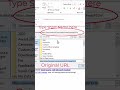 How to shorten a URL in an email message #shorts