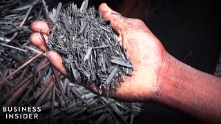 How Fast-Growing Weeds Become Charcoal And Eco-Bricks | Insider Business