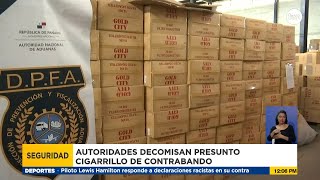 Autoridades decomisan presunto cigarrillo de contrabando