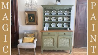 How to paint an antique wooden cabinet! Chalk Paint for DIY ® Elisa \u0026 Magic Paint.