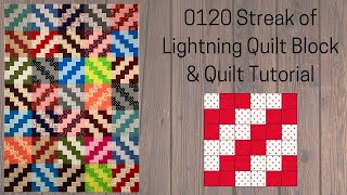 0120 Streak of Lightning Quilt Tutorial | Rotary Cutting | Accuquilt | Block of the Day 2023