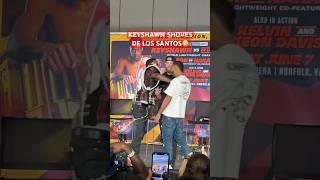 Ring Magazine ambassador Keyshawn Davis SHOVED Edwin De Los Santos Ahead Of Their Fight This Weekend