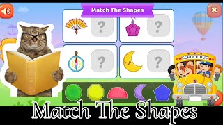 Match The Shapes Free Online Learning Videos For Kindergarten kids #education #preschool