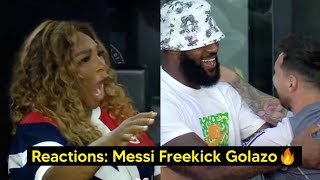 Serena Williams, LeBron and Kim Kardashian Reactions to Lionel Messi CRAZY Freekick Debut goal