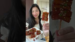 rice paper skewers || EASY Korean Recipes #shorts