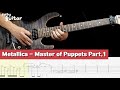 Metallica - Master Of Puppets Guitar Lesson With Tab Part.1 (Slow Tempo)