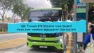 [First Weekend Deployment!] [SBST] BYD BC12A04 Electric Bus [SG3110J] Joyride On Trunk Service 159