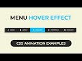 CSS Menu Hover Effects | CSS Animation Examples
