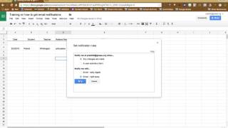Setting up Email Notifications for Google Spreadsheets
