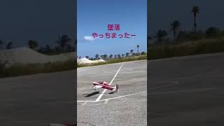 墜落　ラジコン飛行機　やっちまったー