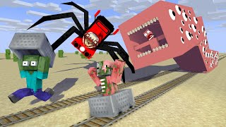 Monster School : TRAIN EATER vs CHOO CHOO CHARLES (ATTACK) - Minecraft Animation