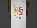 Letter BS  Drawing with heart ❤️B❤️S #letter #shorts #viral