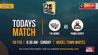 Today's Match - The Noobs vs Panda Giants - Rookie League | Hundred Balls