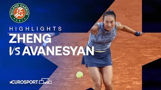 Qinwen Zheng vs Elina Avanesyan | Round 3 | French Open 2024 Highlights 🇫🇷