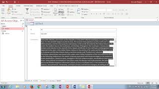 MS Access - Long Text Field