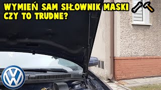 Wymiana siłownik maski, jak to zrobić? Vw Golf IV/Bora/Passat/Octavia/Leon/A3. Removal Mask actuator