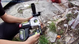 Rotary Hammer Drill Worx WU389 Chiseling \u0026 Drill Test