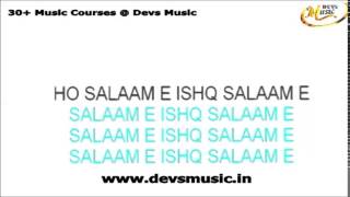 Salaame ishq karaoke www.devsmusic.in Devs Music Academy