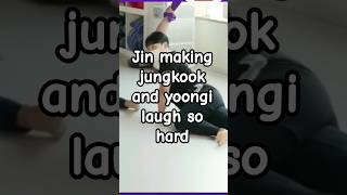 Jin making jungkook and yoongi laugh so hard #jinkook #kookjin #btsfunnyvideos #jinkookfunnymoments