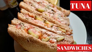 HOMEMADE TUNA SANDWICH. Best  tuna sandwich recipe. 5 minutes healthy tuna fish sandwich recipe.