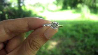 .75 CARAT DIAMOND ENGAGEMENT GOLD RING 14K