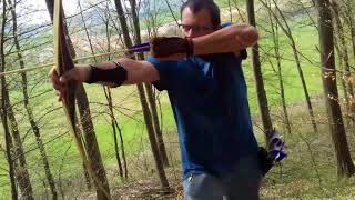 Lukostreľba v lese - Archery forest journey with Longbow Bearpaw BlackFoot 66\