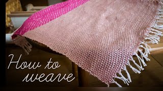 How to weave Twill part.1 / pink place mat / Tutorial