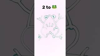 Draw 2 to Frog 🐸 easy drawing step by step ideas for kids #easydrawing #kids #frog #stepbystep