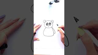 Quick and Simple Panda Drawing Tutorial for Beginners 🐼 | #shorts #drawing #RavlykArt"