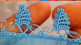 #crochet#puntillas#kinitting#731TıĞ OYASI tek sıra tek renk tunus işi yapraklar çok güzel oldular