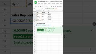 Learn The XLOOKUP Function | Google Sheets