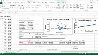 Simple Regression Excel Analysis Toolpak