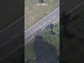 Drone footage shows Russian UAV target Ukranian tank near border