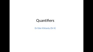 Proof Writing Series: 06-Quantifiers