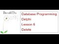 Database Programming Lesson 6 – Delete