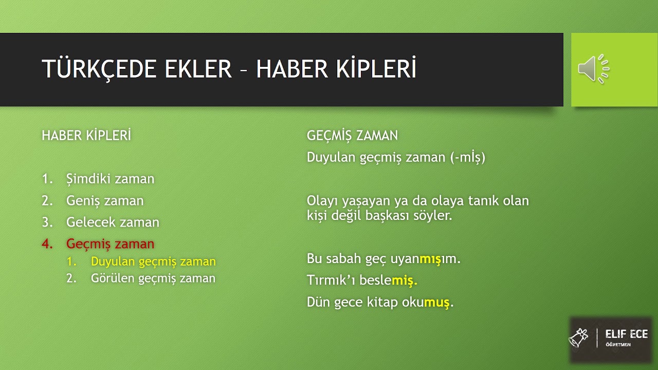 6- HABER KİPLERİ - FİİL ÇEKİM EKLERİ - TÜRKÇEDE EKLER / YABANCILARA ...