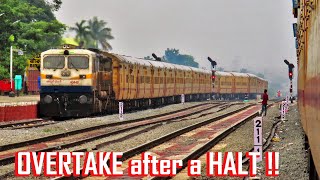 OVERTAKE after a HALT at BIRUR | Talaguppa - Bengaluru Spl OVERTAKES VASCO Yesvantpur Exp.