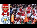 Arsenal vs Leicester City (4-2) | All Goals HIGHLIGHTS | Trossard Brace, Martinelli & Havertz Goals