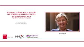 Managing existing Health Systems for resisting in a crisis situation - Web conference