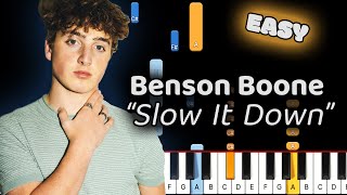 Learn To Play Slow It Down Benson Boone on Piano! (Easy)