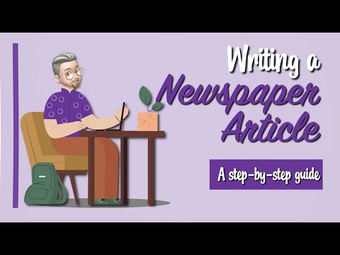 How do you start a news article?